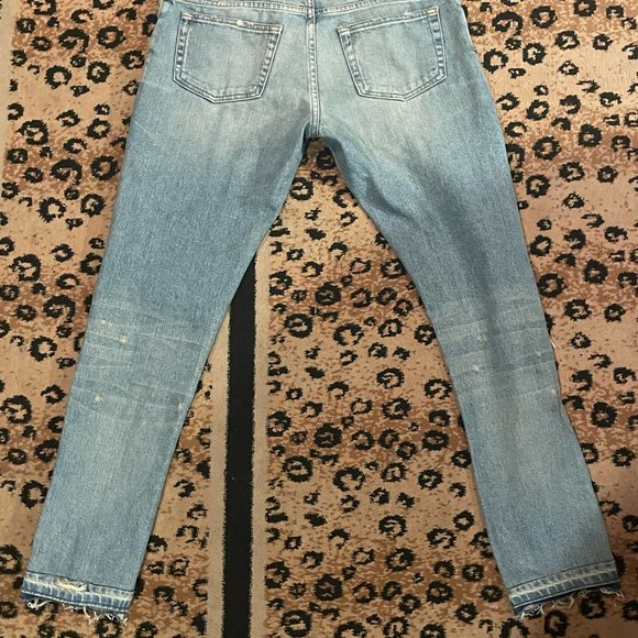 En Noir 001 Cobain Distresed Ripped Patchwork Denim Jean - Picture 3 of 6